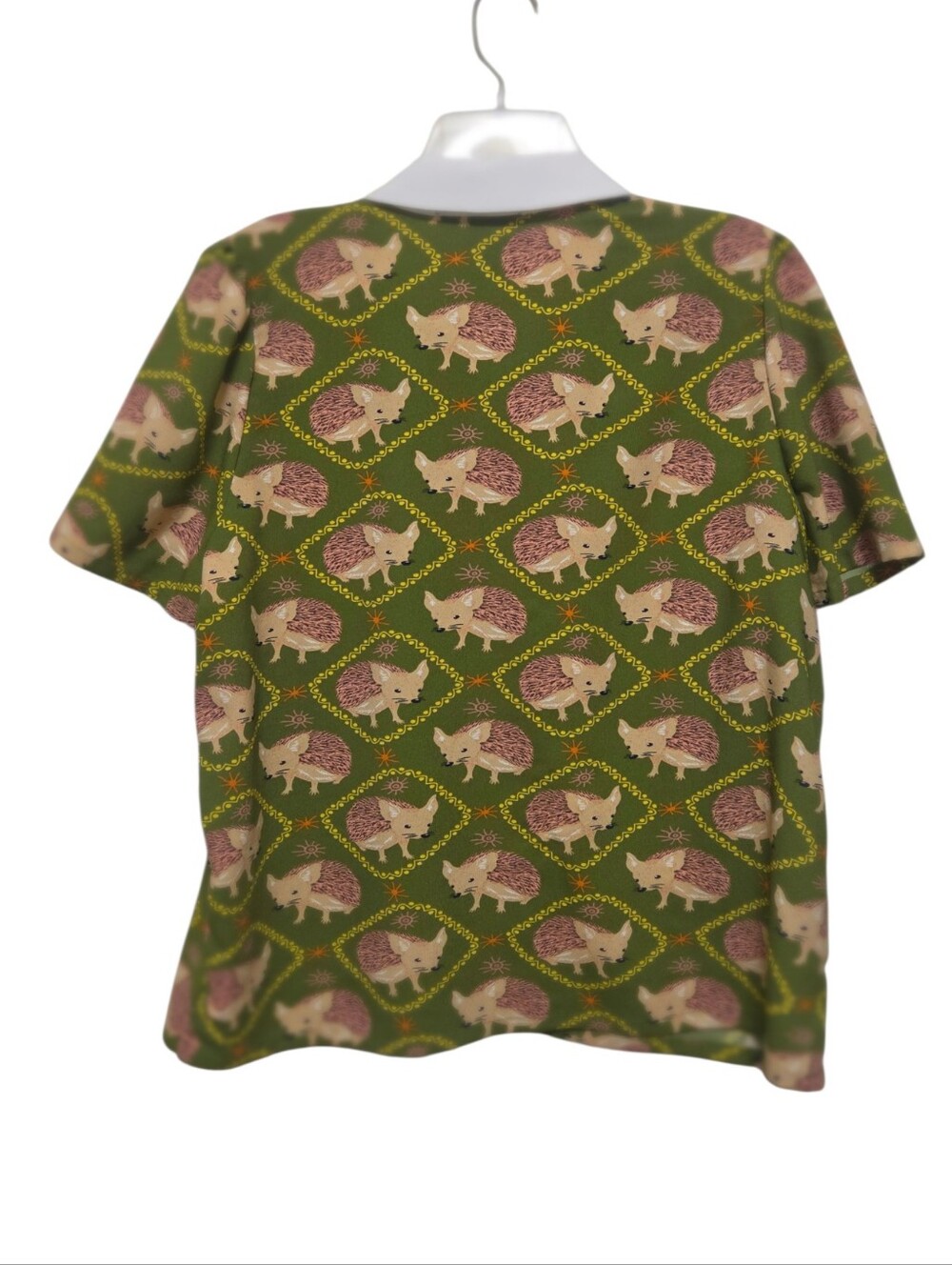 Modcloth Blouse Hedgehog with Pussybow XL - Picture 2 of 10